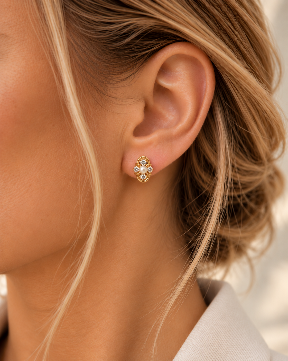 PENDIENTES CON PERLAS Y CIRCONITAS
