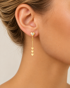 PENDIENTES LARGOS CORAZONES CON CIRCONITAS