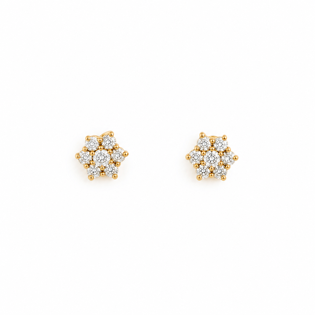 PENDIENTES FLOR CON CIRCONITAS