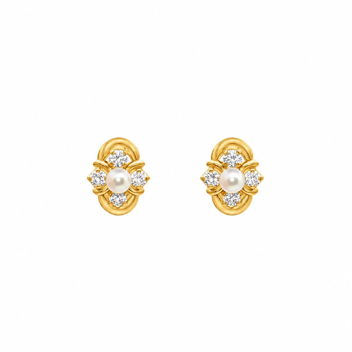PENDIENTES CON PERLAS Y CIRCONITAS