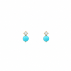 PENDIENTES CORAL AZUL CON CIRCONITAS