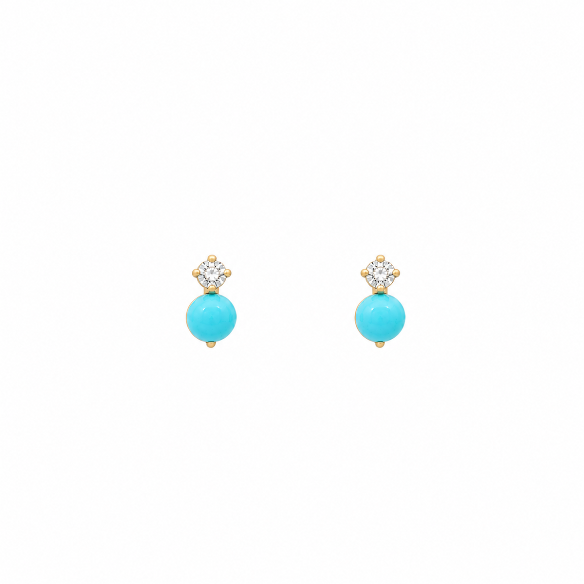 PENDIENTES CORAL AZUL CON CIRCONITAS
