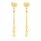 PENDIENTES LARGOS CORAZONES CON CIRCONITAS