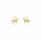 CONJUNTO ANILLO + PENDIENTES CON PERLAS Y CIRCONITAS