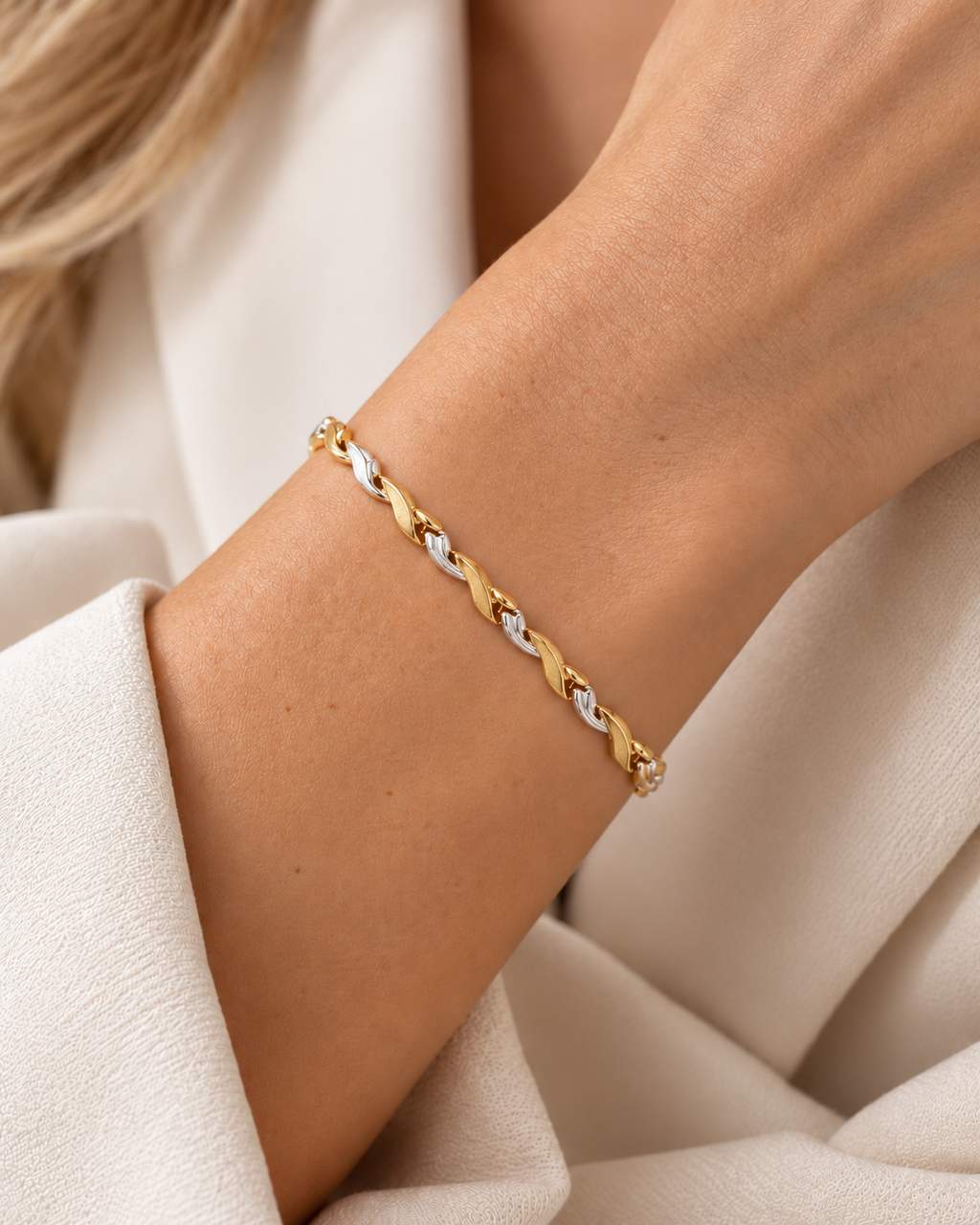 PULSERA SEMIRIGIDA BICOLOR