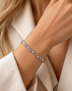 PULSERA ORO BLANCO CON BRILLANTES