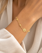 PULSERA SOL LUNA Y CORAZON