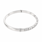 PULSERA RIGIDA ORO BLANCO CON CIRCONITAS