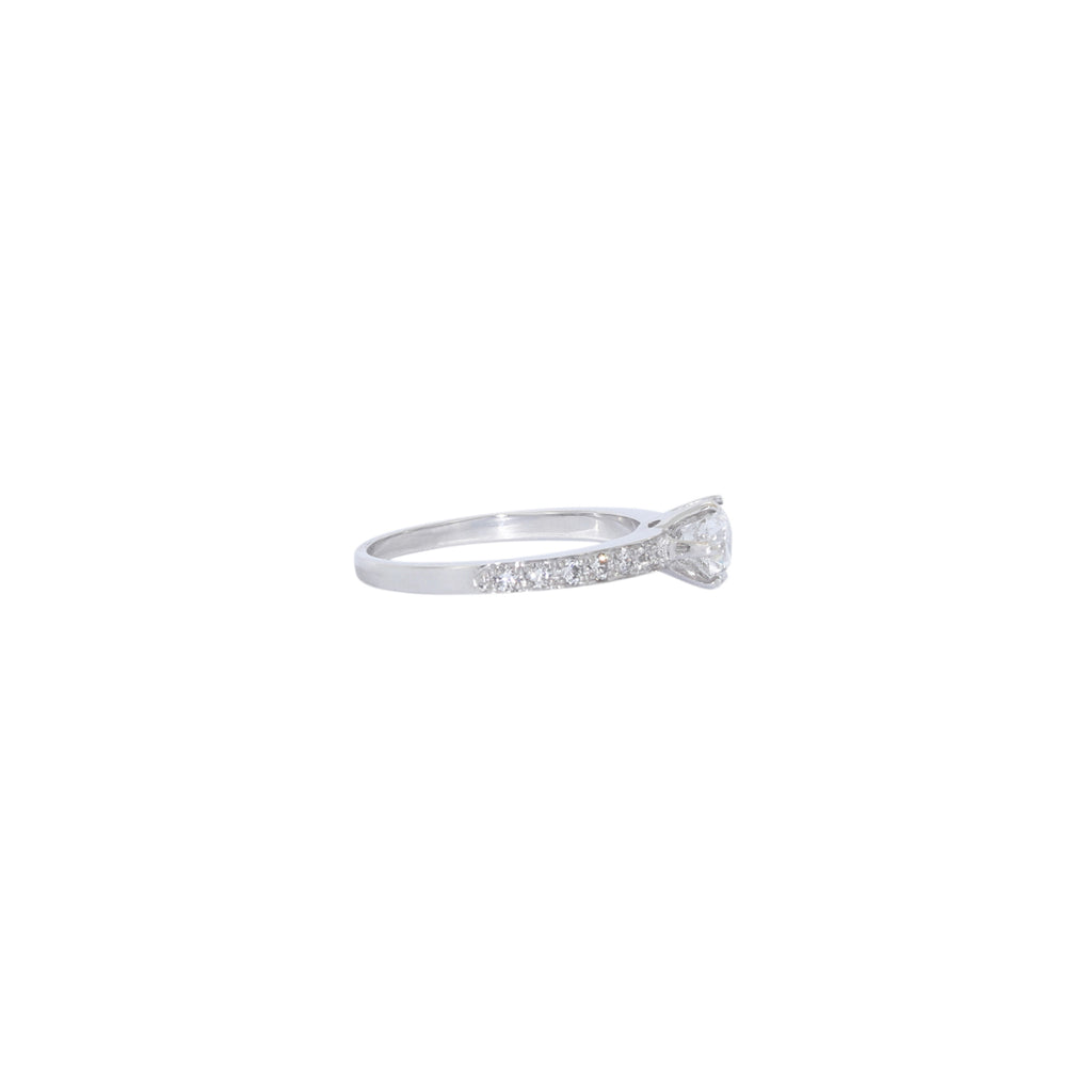 SOLITARIO ORO BLANCO CON BRILLANTES