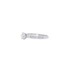 SOLITARIO ORO BLANCO CON BRILLANTES