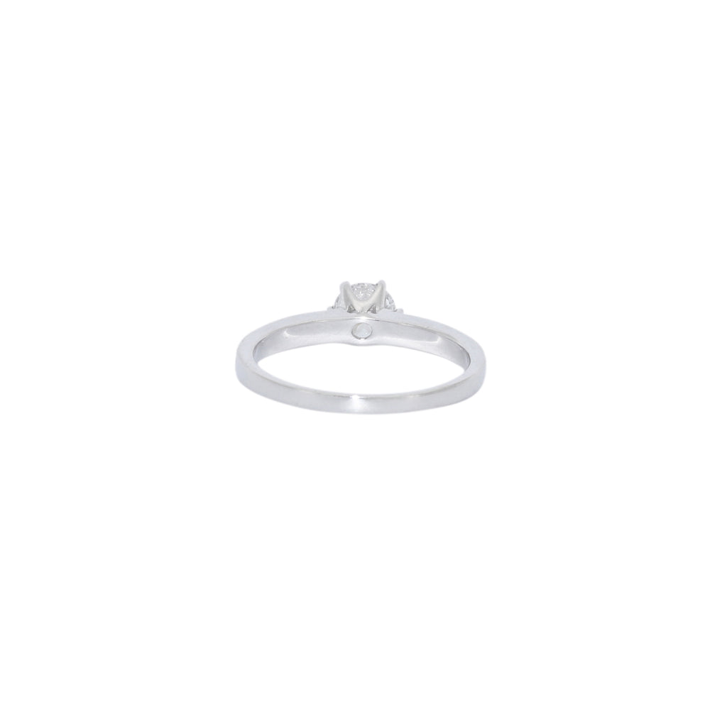 SOLITARIO ORO BLANCO CON BRILLANTES