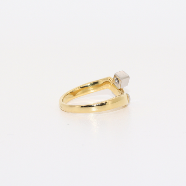 ANILLO BICOLOR CON BRILLANTE