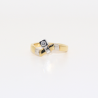 ANILLO BICOLOR CON BRILLANTE