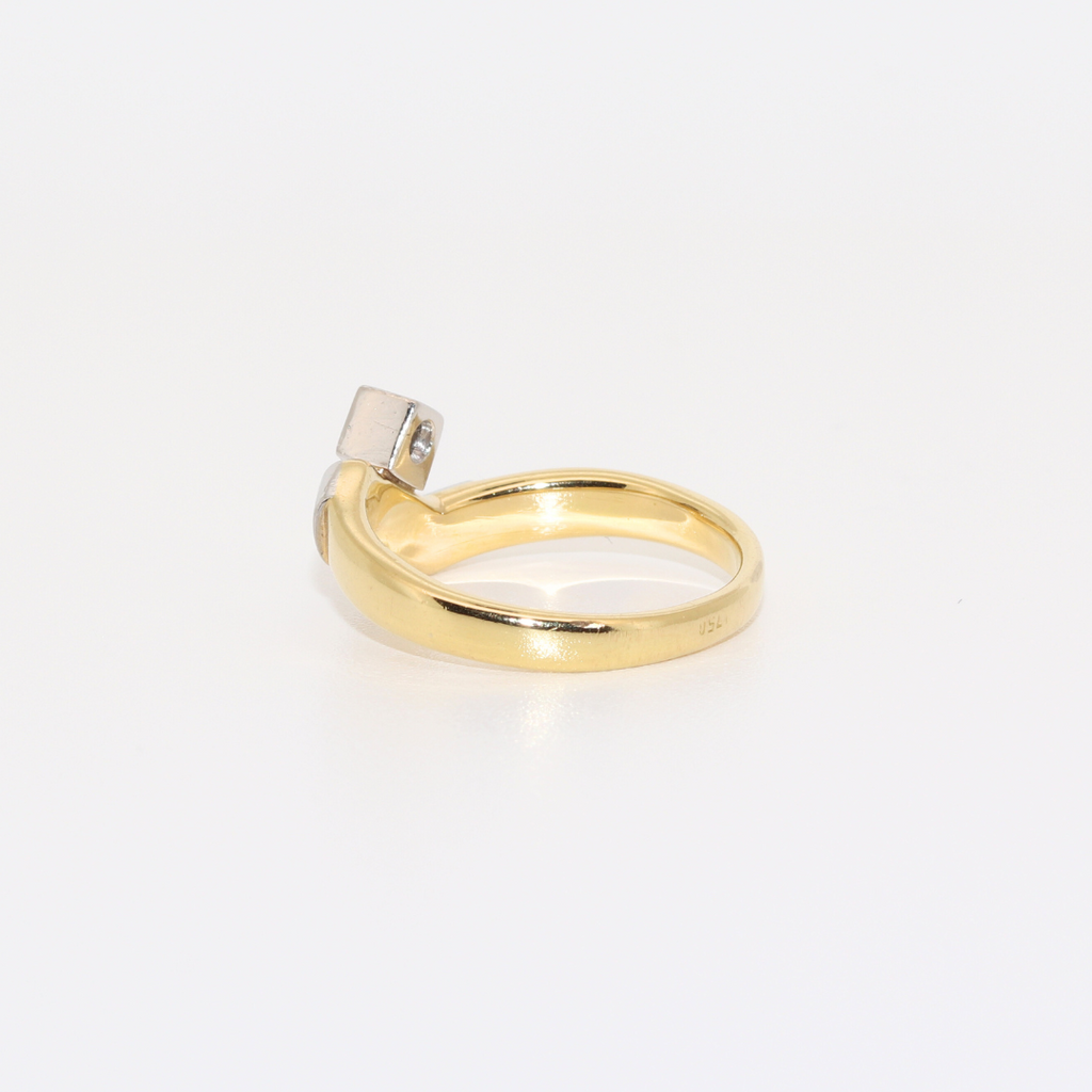 ANILLO BICOLOR CON BRILLANTE