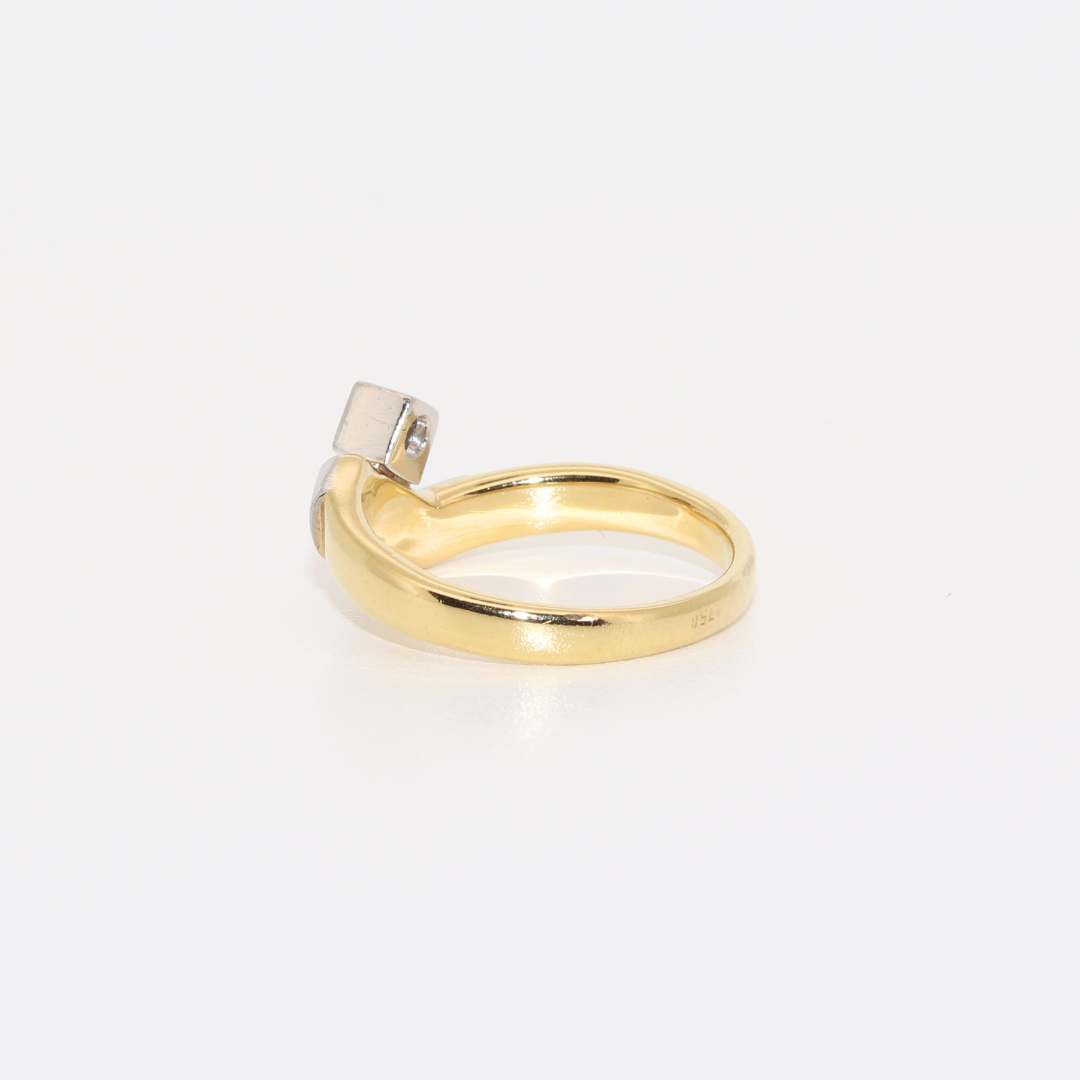 ANILLO BICOLOR CON BRILLANTE