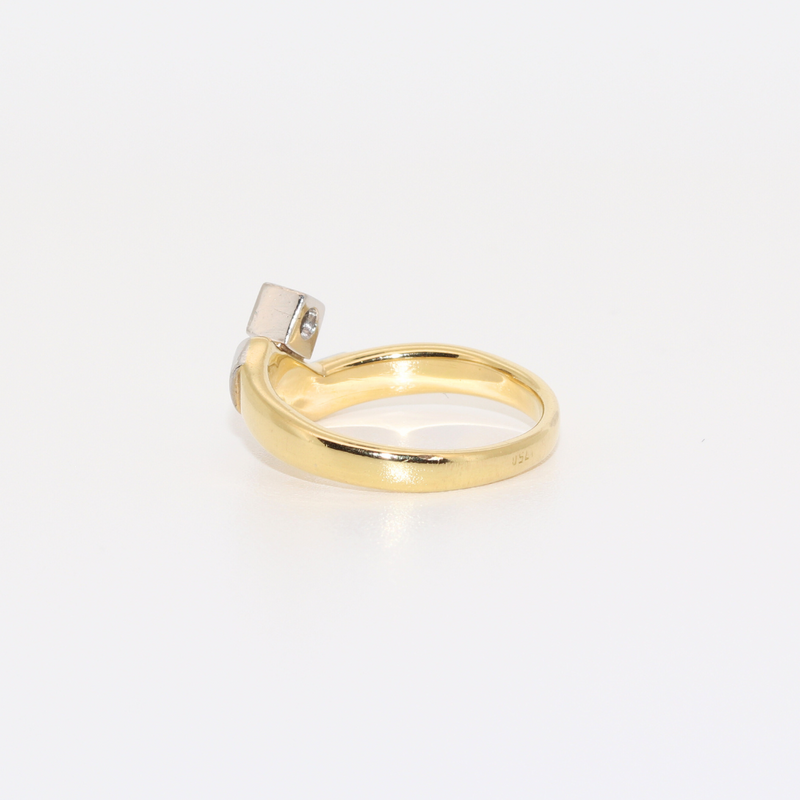 ANILLO BICOLOR CON BRILLANTE