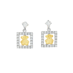 PENDIENTES BICOLOR OSOS CON CIRCONITAS
