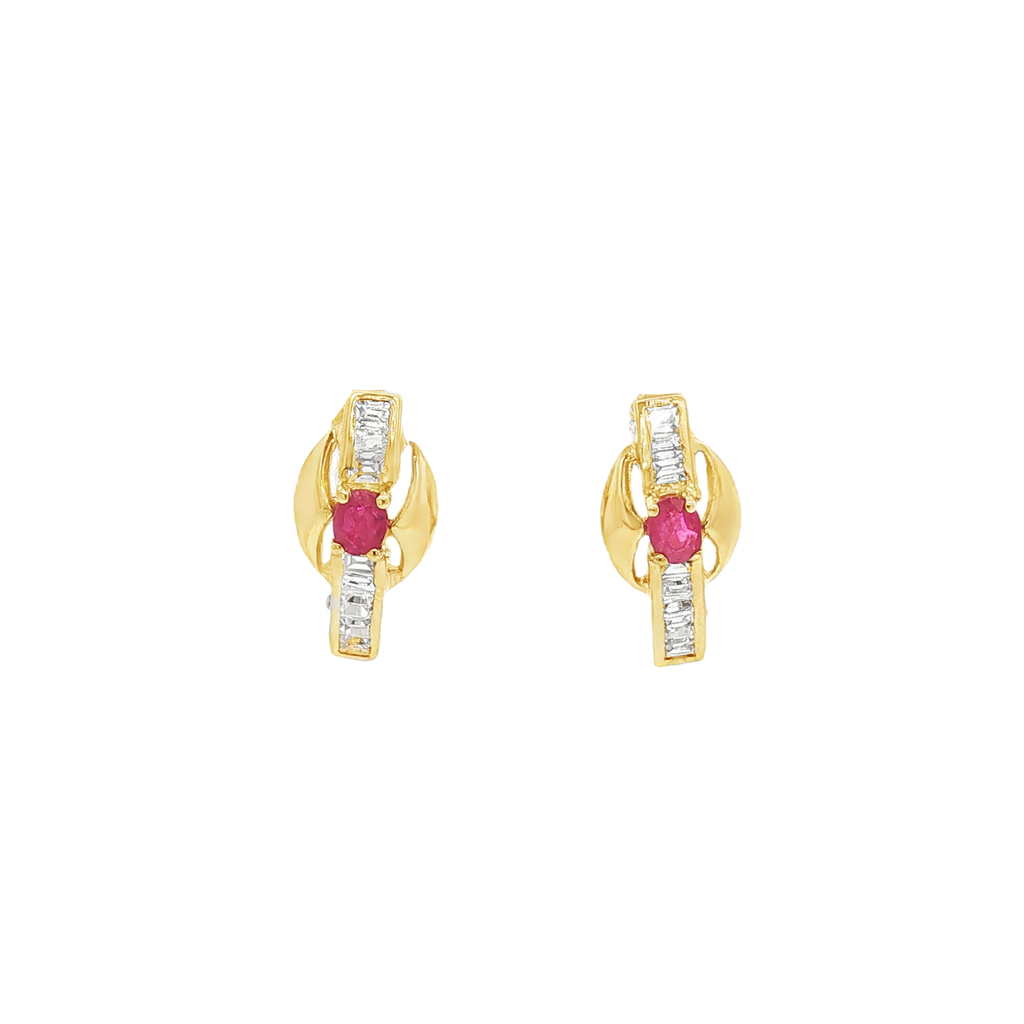 PENDIENTES AURORA ROJA CON CIRCONITAS