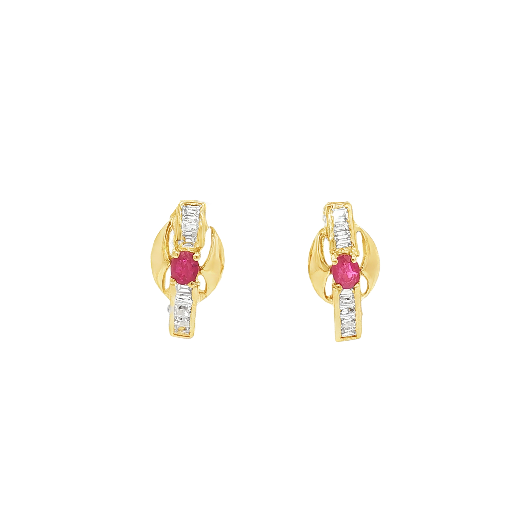 PENDIENTES AURORA ROJA CON CIRCONITAS