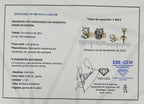 DORMILONAS BRILLANTE 0,33qt X 2 Y PENDIENTES ORO BLANCO Y BRILLANTES ROSETON