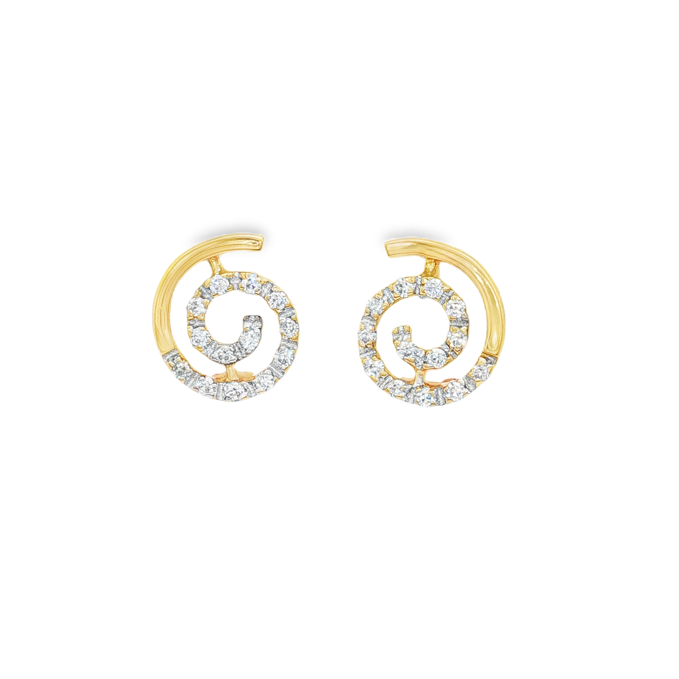 PENDIENTES CARACOL CON CIRCONITAS