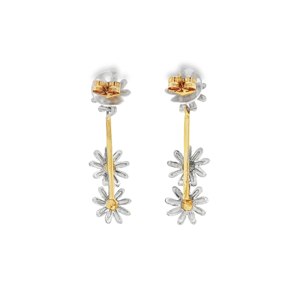 PENDIENTES MARGARITAS BICOLOR