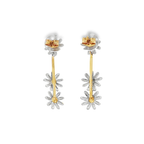 PENDIENTES MARGARITAS BICOLOR