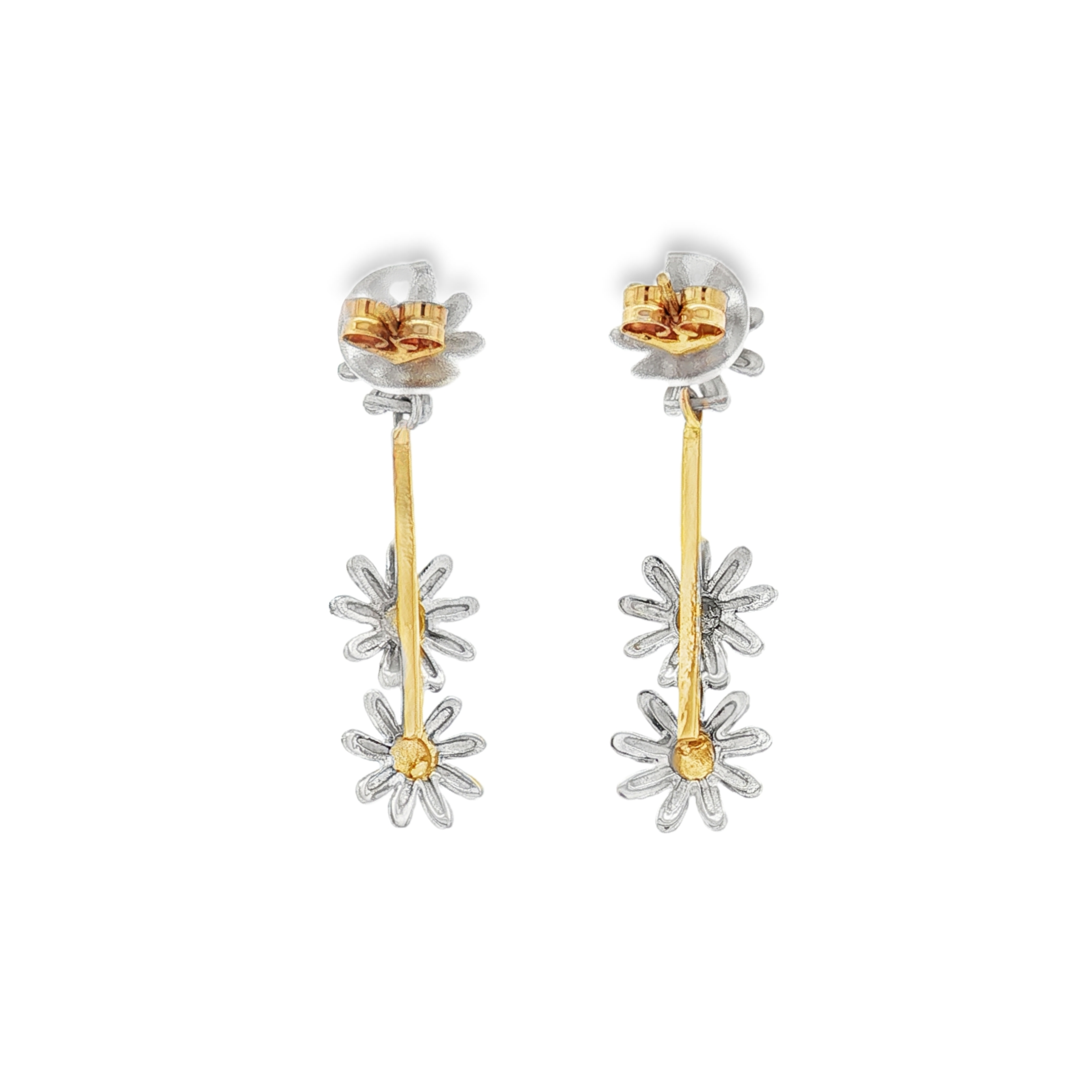 PENDIENTES MARGARITAS BICOLOR