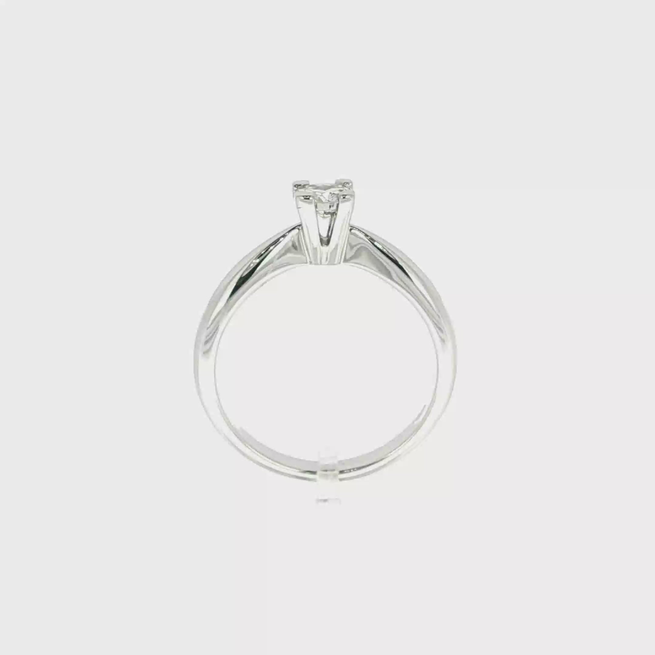SOLITARIO ORO BLANCO CON DIAMANTE