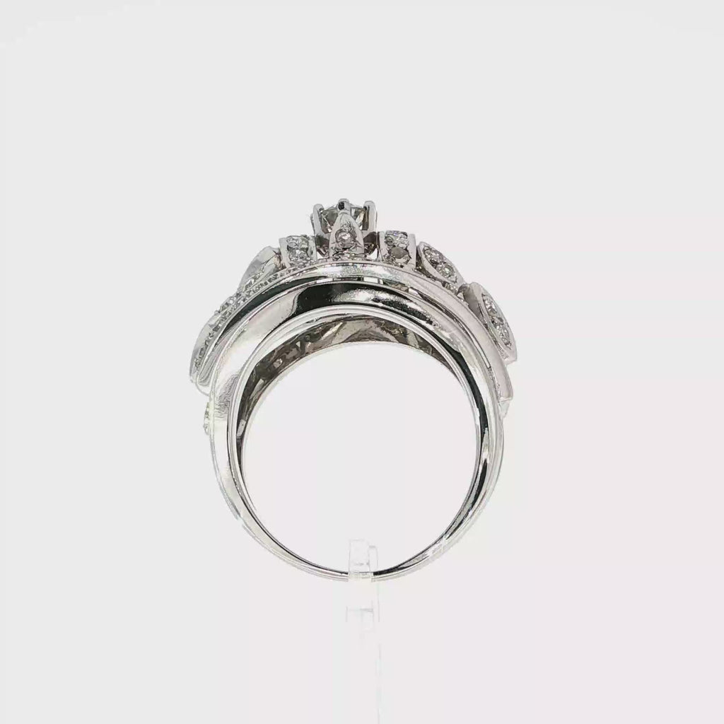 SORTIJA ORO BLANCO CON DIAMANTES