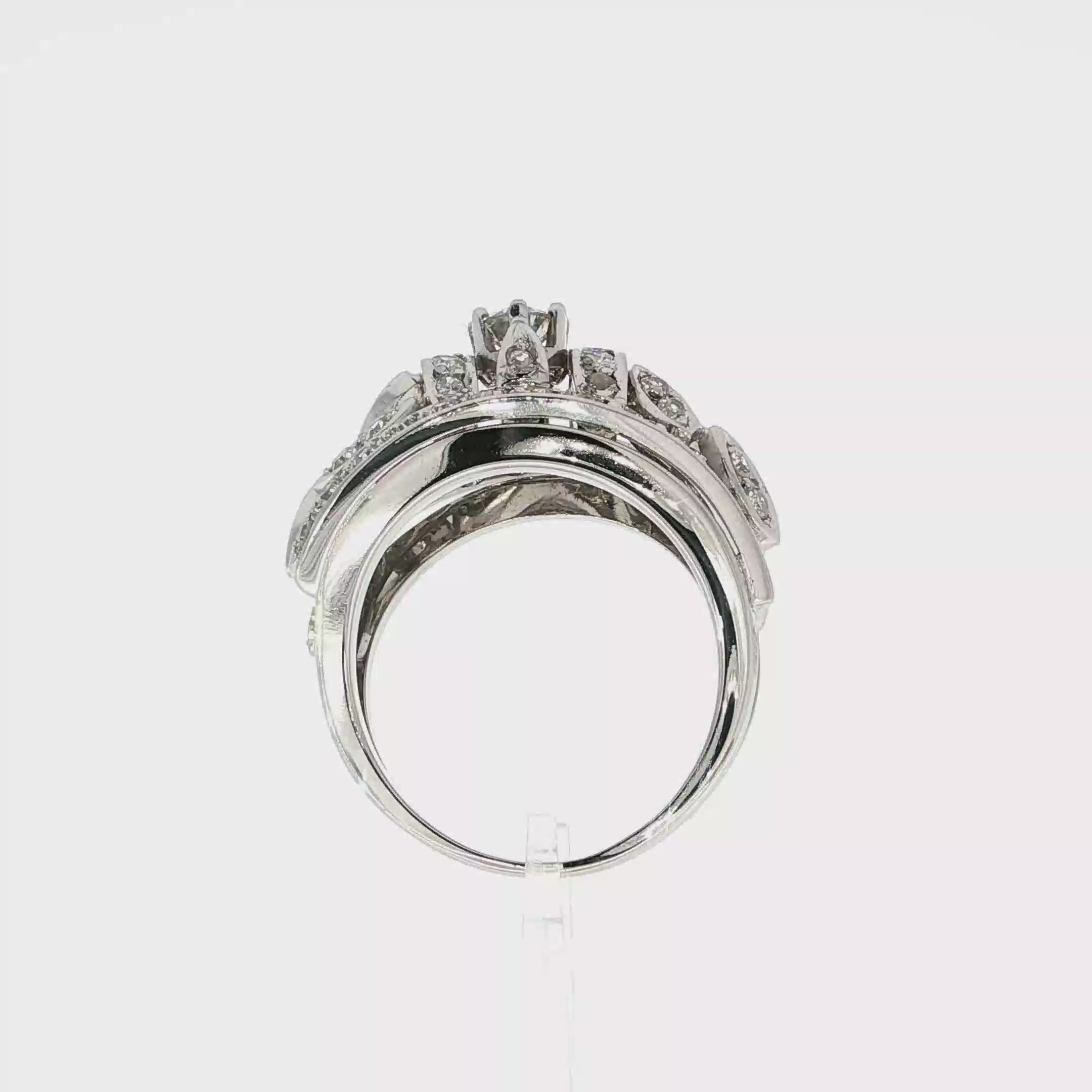 SORTIJA ORO BLANCO CON DIAMANTES