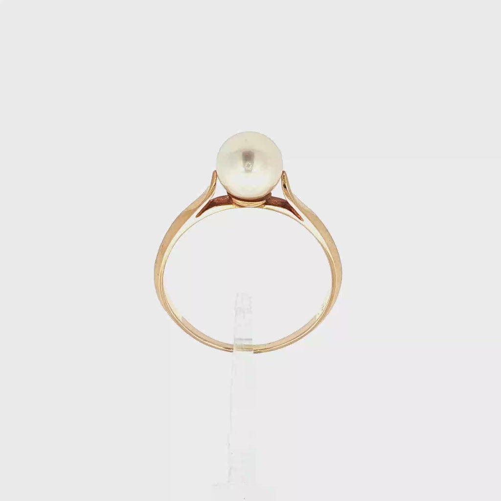 ANILLO ORO ROSA CON PERLA