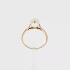 ANILLO ORO ROSA CON PERLA