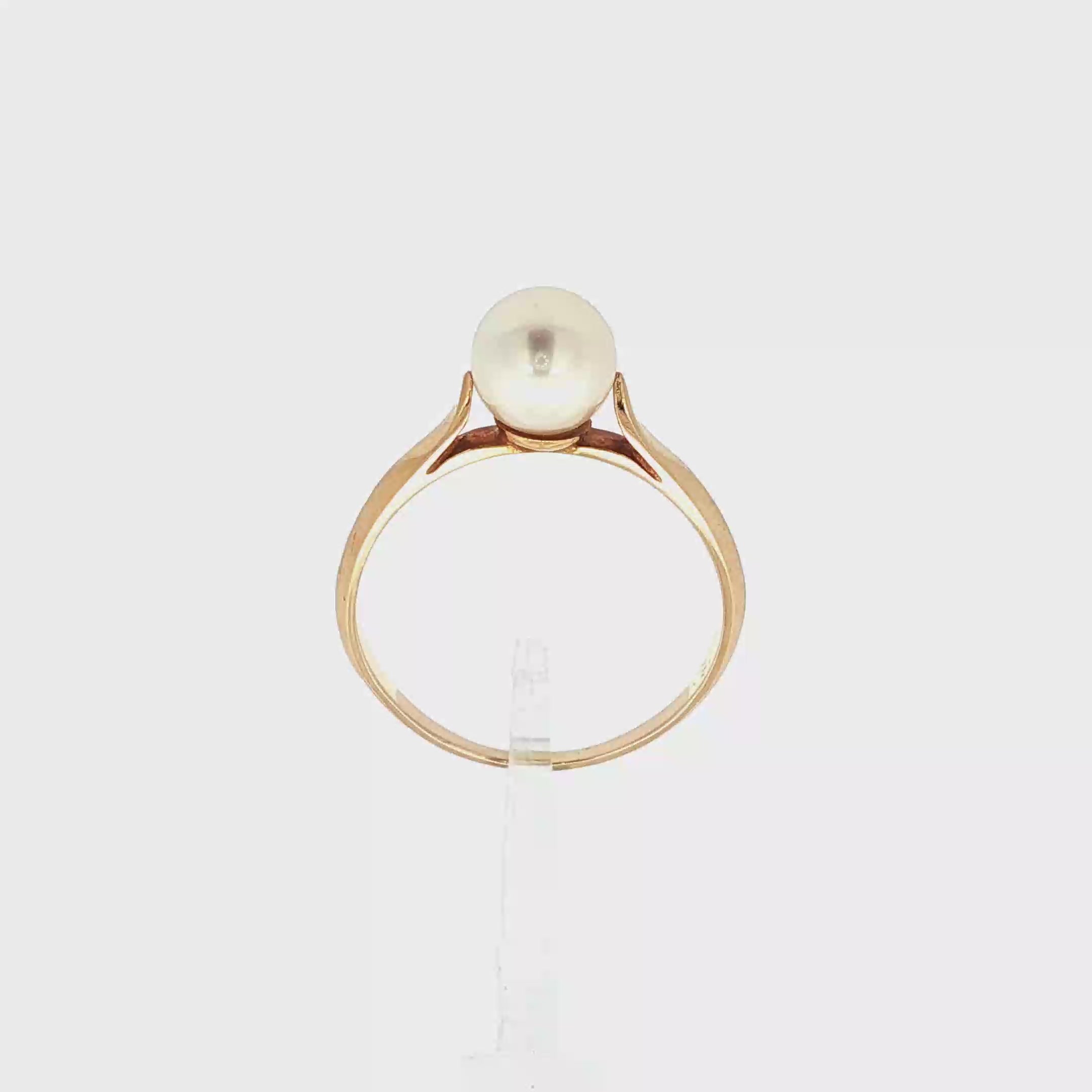 ANILLO ORO ROSA CON PERLA
