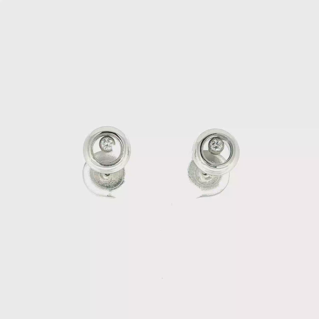 PENDIENTES CHOPARD ORO BLANCO CON DIAMANTE