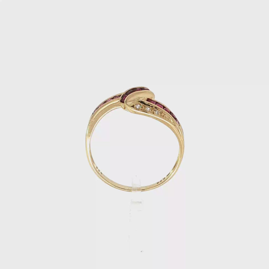 ANILLO RUBIES Y BRILLANTES