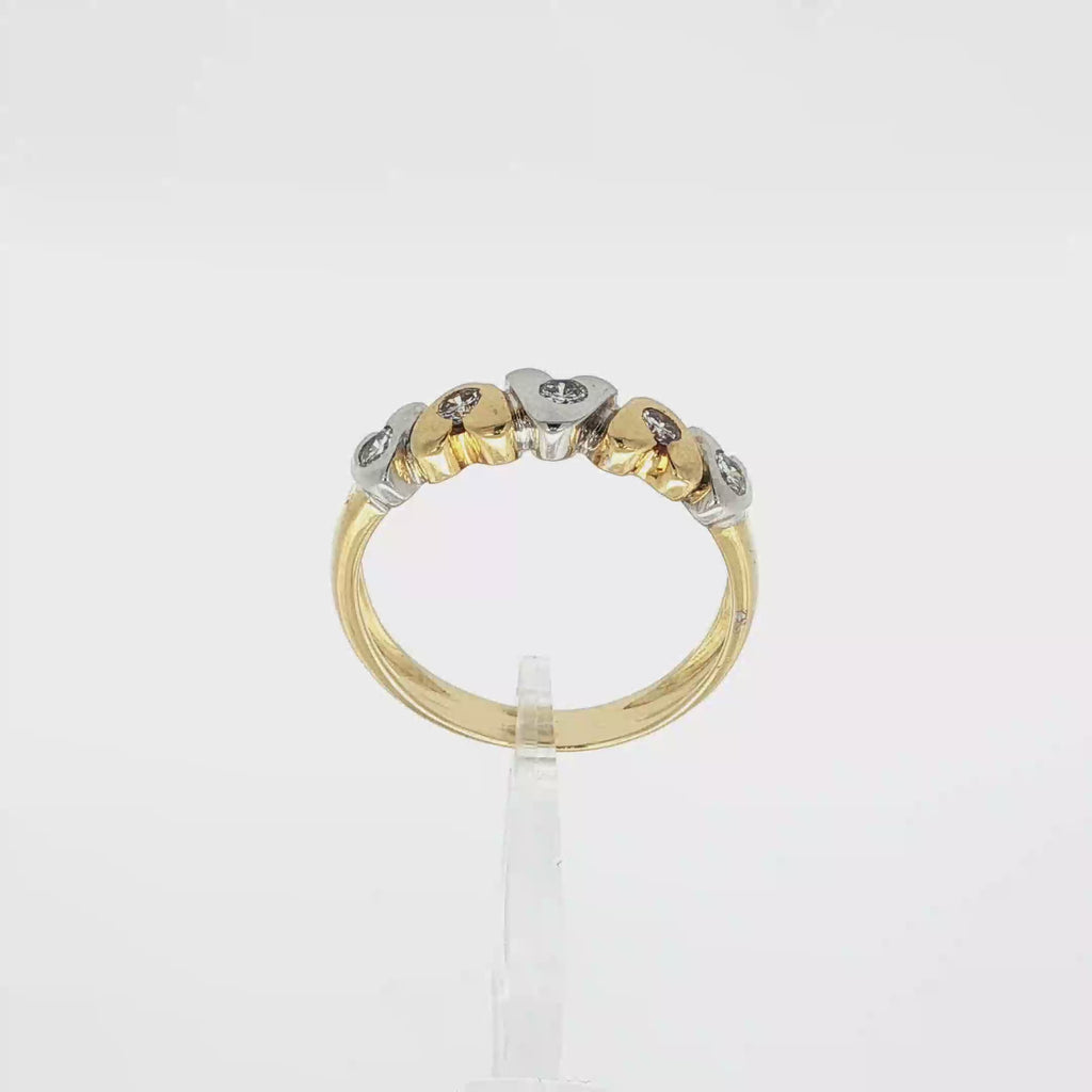 ANILLOS CORAZONES CON DIAMANTES