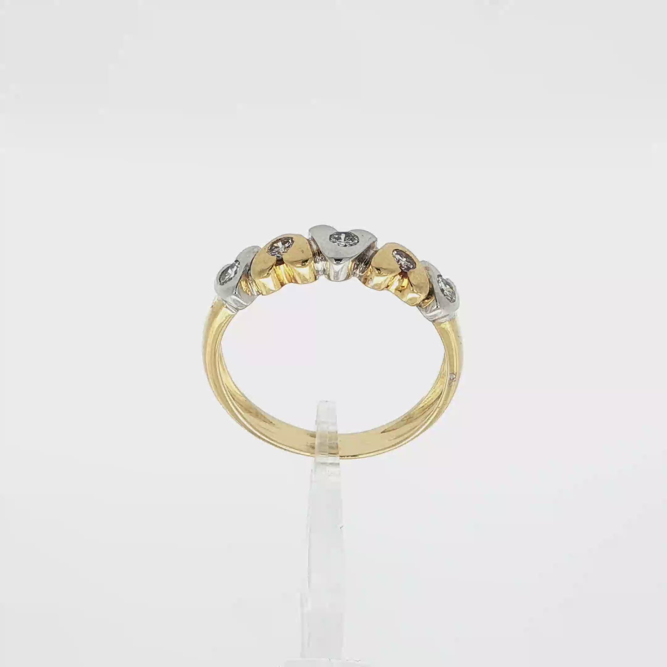 ANILLOS CORAZONES CON DIAMANTES