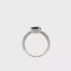 SORTIJA ORO BLANCO ZAFIROS MARQUISE Y BRILLANTES