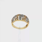 ANILLO BICOLOR CON CIRCONITAS
