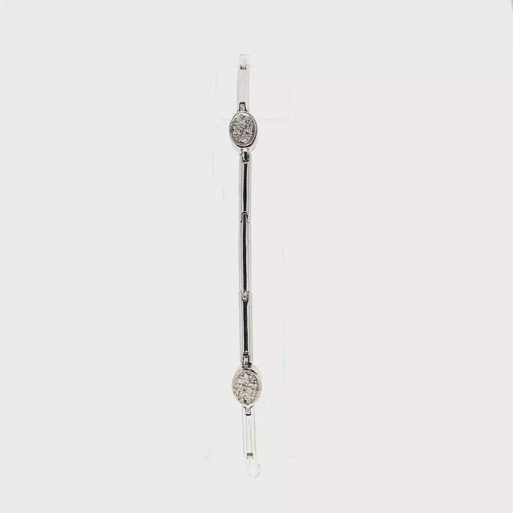 CONJUNTO COLLAR, PULSERA, SORTIJA Y PENDIENTES ORO BLANCO Y BRILLANTES