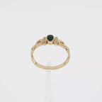 ANILLO CON ZAFIRO Y CIRCONITAS