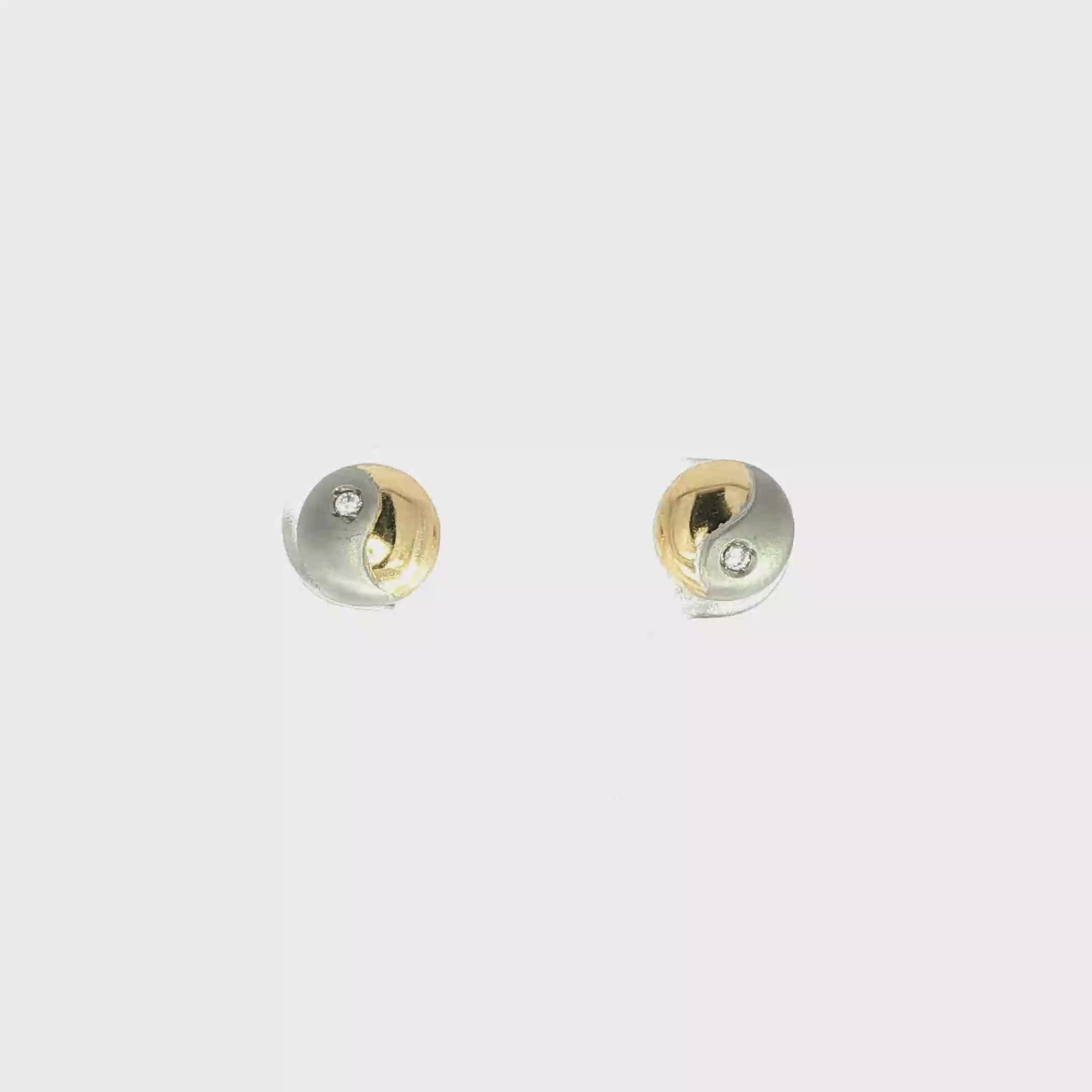 PENDIENTES YIN YANG BICOLOR