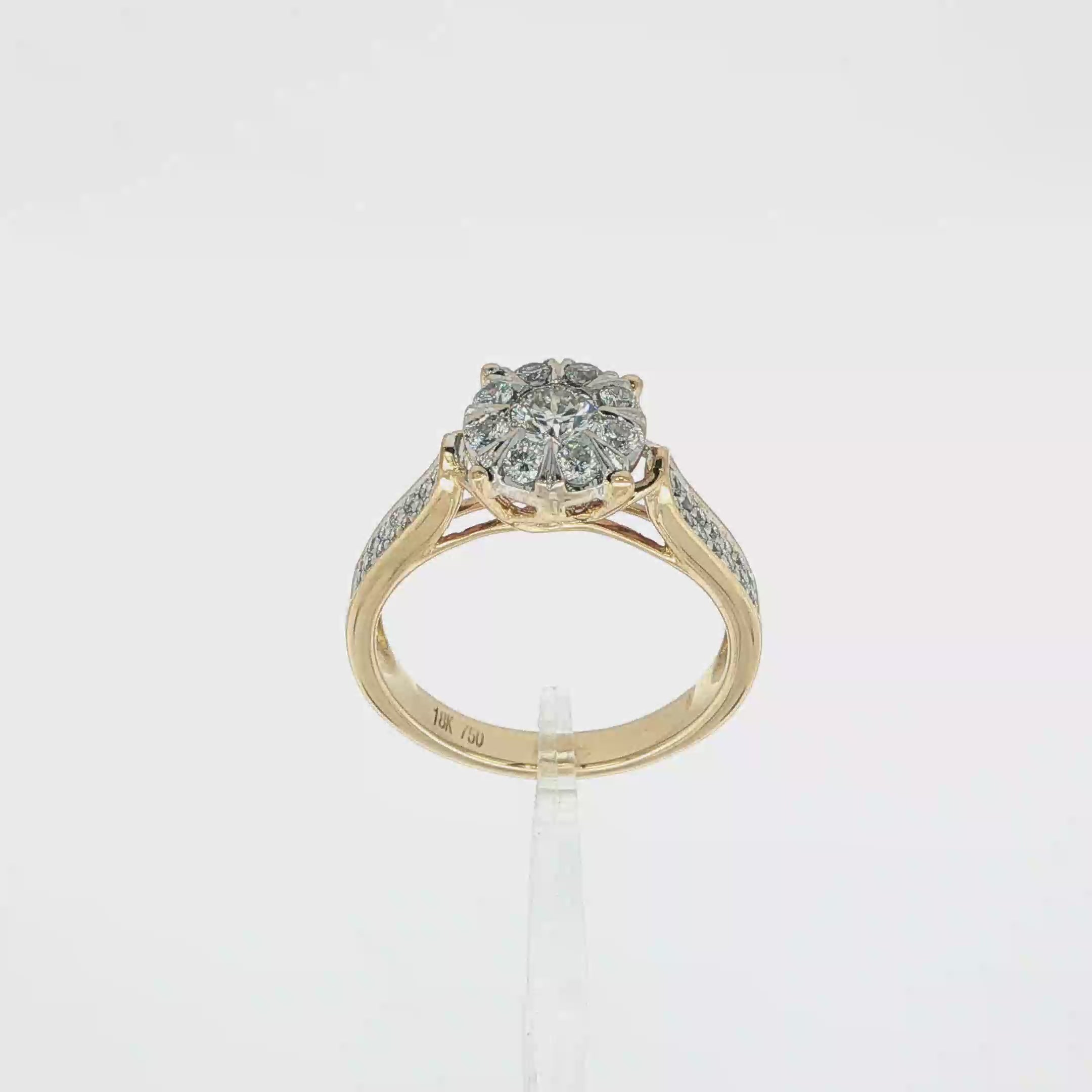 SORTIJA FLOR CON DIAMANTES