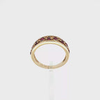 ANILLO CON DIAMANTES Y RUBIES