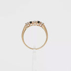 ANILLO CINQUILLO CON ZAFIROS Y DIAMANTES