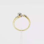ANILLO BICOLOR CON BRILLANTE