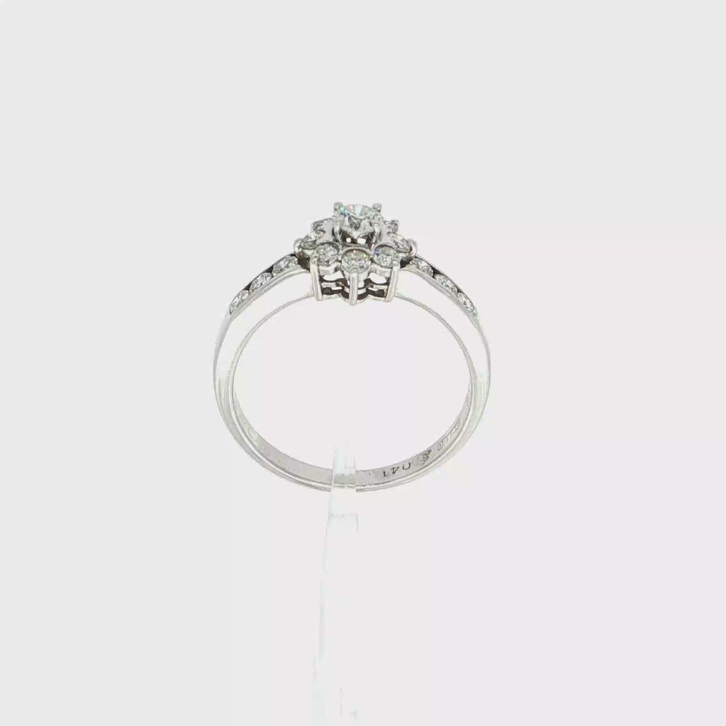 ANILLO FLOR CON DIAMANTES