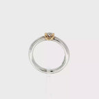 SOLITARIO BICOLOR CON DIAMANTE