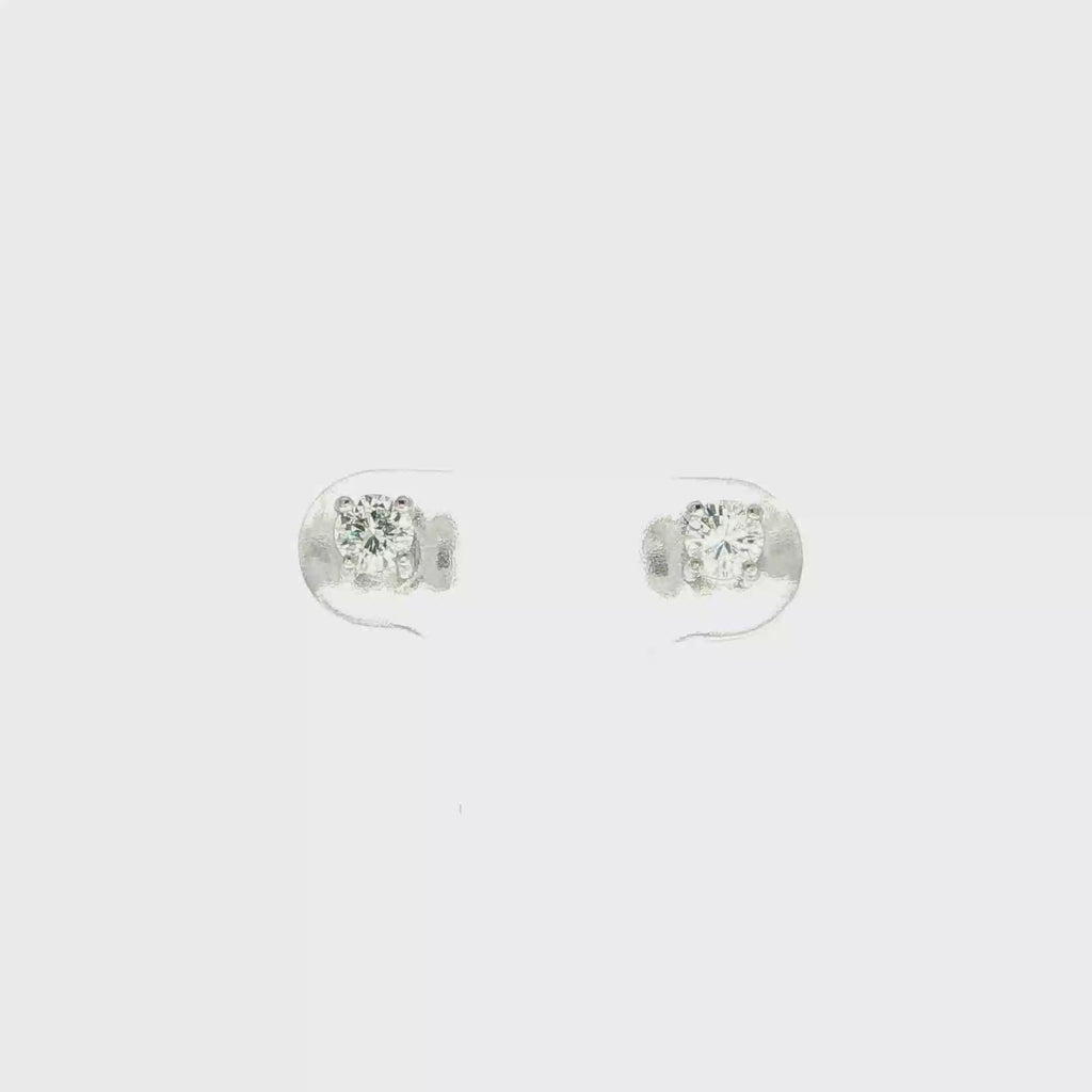 DORMILONAS ORO BLANCO CON DIAMANTES